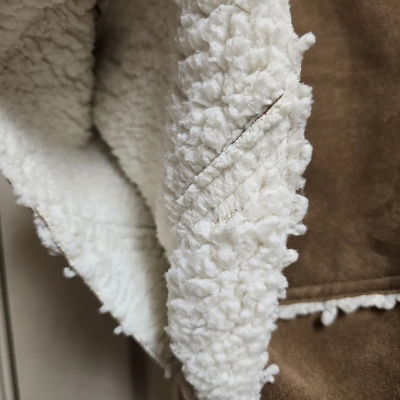 Chico’s Poncho Cape Jacket Sherpa Sz8/10 - Picture 10 of 17